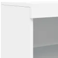 Buffets avec lumières LED 3 pcs blanc bois d'ingénierie