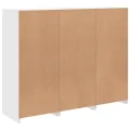 Buffets avec lumières LED 3 pcs blanc bois d'ingénierie