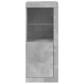 Buffet avec lumières LED gris béton 41x37x100 cm