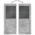 Buffet avec lumières LED gris béton 41x37x100 cm