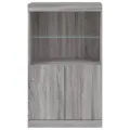 Buffet avec lumières LED sonoma gris 60,5x37x100 cm