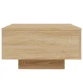 Table basse avec lumières LED chêne sonoma 55x55x31 cm