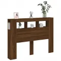Tête de lit à LED chêne marron 140x18,5x103,5cm bois ingénierie