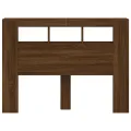 Tête de lit à LED chêne marron 140x18,5x103,5cm bois ingénierie