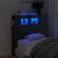 Tête de lit à LED noir 100x18,5x103,5 cm bois d'ingénierie