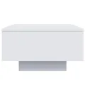 Table basse avec lumières LED blanc 55x55x31 cm