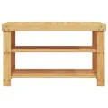 Étagère à chaussures 3 niveaux 70x27,5x45 cm bambou