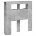 Tête de lit à LED gris béton 100x18,5x103,5cm bois d'ingénierie