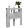 Tête de lit à LED gris béton 100x18,5x103,5cm bois d'ingénierie