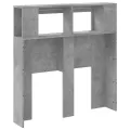 Tête de lit à LED gris béton 100x18,5x103,5cm bois d'ingénierie