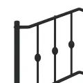 Tête de lit métal noir 80 cm