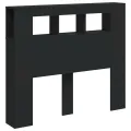 Tête de lit à LED noir 120x18,5x103,5 cm bois d'ingénierie