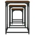 Tables basses gigognes 3 pcs chêne marron bois d'ingénierie