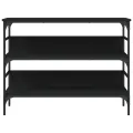 Table console noir 100x32x75 cm bois d'ingénierie