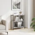 Bibliothèque sonoma gris 72x28x77,5 cm bois d'ingénierie