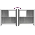 Bibliothèque sonoma gris 72x28x77,5 cm bois d'ingénierie