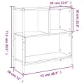 Bibliothèque sonoma gris 72x28x77,5 cm bois d'ingénierie