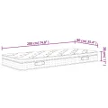 Matelas à ressorts ensachés moyen plus 80x200 cm