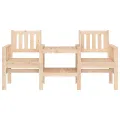 Banc de jardin avec table 2 places bois de pin massif