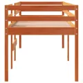 Lit haut cire marron 90x200 cm bois de pin massif