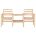 Banc de jardin avec table 2 places bois de pin massif
