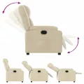 Fauteuil inclinable Crème Tissu