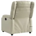 Fauteuil inclinable de massage Crème Similicuir