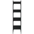Bibliothèque à 4 niveaux noir 35x30x138,5 cm bois d'ingénierie