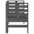 Banc de jardin gris 111,5x53x71 cm bois massif de pin