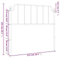 Tête de lit métal blanc 100 cm