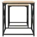Tables basses gigognes 2 pcs chêne sonoma bois d'ingénierie