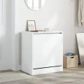 Armoire à chaussures blanc 60x42x69 cm bois d'ingénierie
