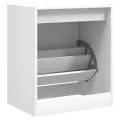 Armoire à chaussures blanc 60x42x69 cm bois d'ingénierie
