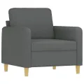 Fauteuil Gris foncé 60 cm Tissu