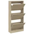 Armoire à chaussures chêne sonoma 60x21x125,5cm bois ingénierie