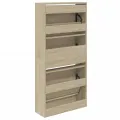 Armoire à chaussures chêne sonoma 60x21x125,5cm bois ingénierie