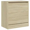 Armoire à chaussures chêne sonoma 60x34x63,5 cm bois ingénierie