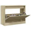 Armoire à chaussures chêne sonoma 80x34x63 cm bois d'ingénierie