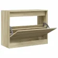 Armoire à chaussures chêne sonoma 80x34x63 cm bois d'ingénierie