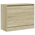 Armoire à chaussures chêne sonoma 80x34x63 cm bois d'ingénierie