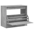Armoire à chaussures gris béton 80x42x69 cm bois d'ingénierie