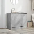 Armoire à chaussures gris béton 80x42x69 cm bois d'ingénierie
