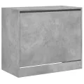 Armoire à chaussures gris béton 80x42x69 cm bois d'ingénierie