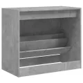 Armoire à chaussures gris béton 80x42x69 cm bois d'ingénierie
