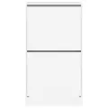 Armoire à chaussures 2 tiroirs rabattables blanc 60x42x108 cm