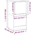 Armoire à chaussures 2 tiroirs rabattables blanc 60x42x108 cm