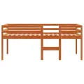 Lit haut cire marron 90x190 cm bois de pin massif