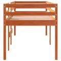 Lit haut cire marron 90x190 cm bois de pin massif