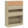 Armoire à chaussures 2 tiroirs rabattables chêne sonoma