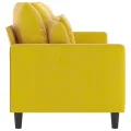 Canapé à 3 places Jaune 180 cm Velours
